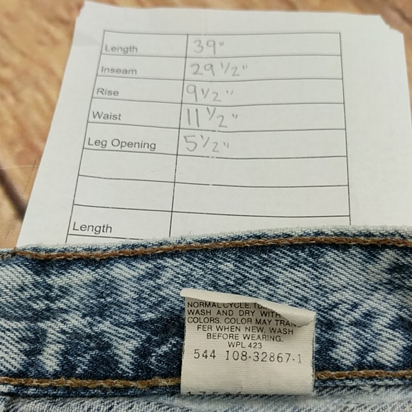 Levis 501 Acid Washed Vintage 80s Denim Size 3 - Picture 8 of 8